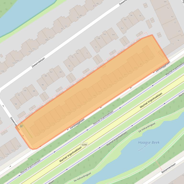 Kaart van postcodegebied 2554HL.