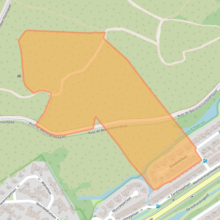 Kaart van postcodegebied 2554HN.