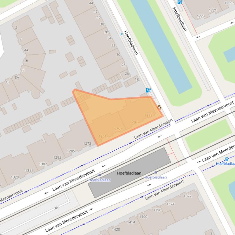 Kaart van postcodegebied 2555BE.