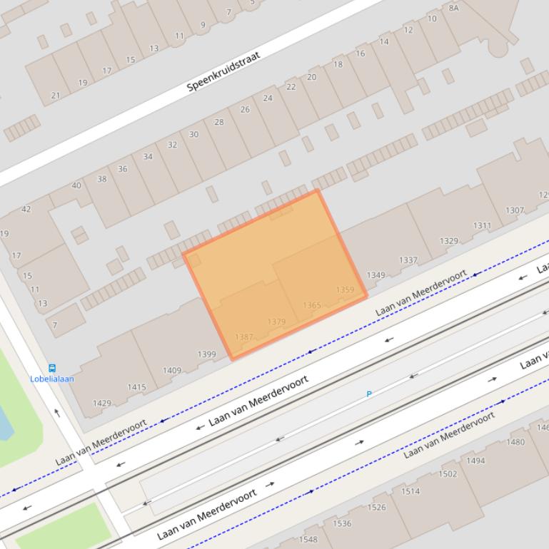 Kaart van postcodegebied 2555BJ.