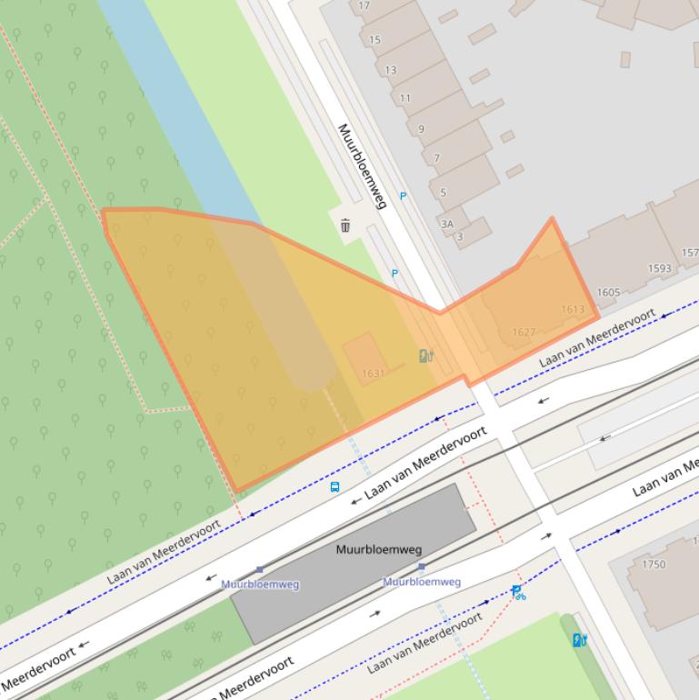 Kaart van postcodegebied 2555BS.