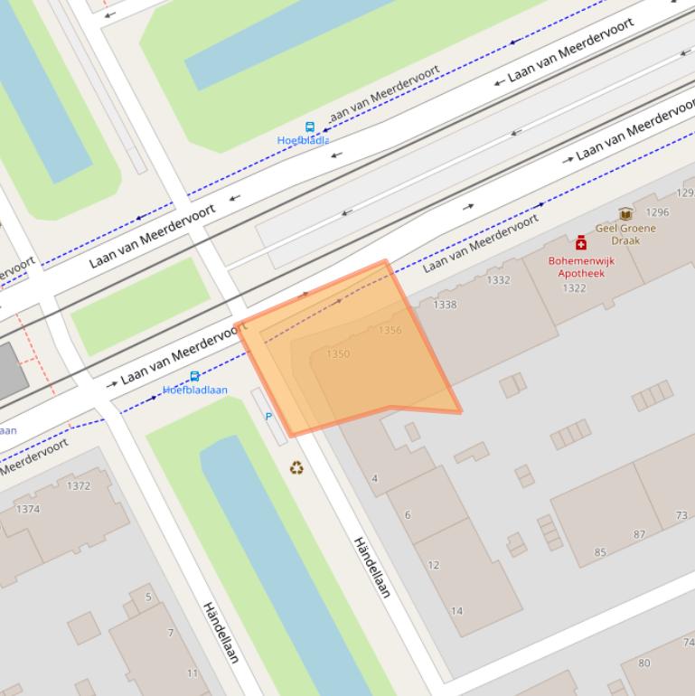 Kaart van postcodegebied 2555CH.