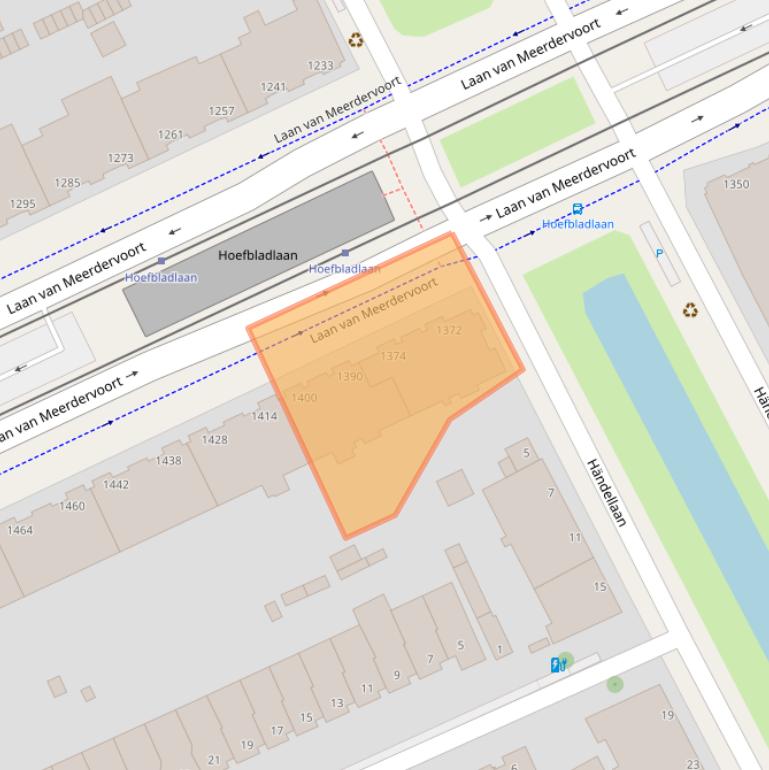 Kaart van postcodegebied 2555CJ.