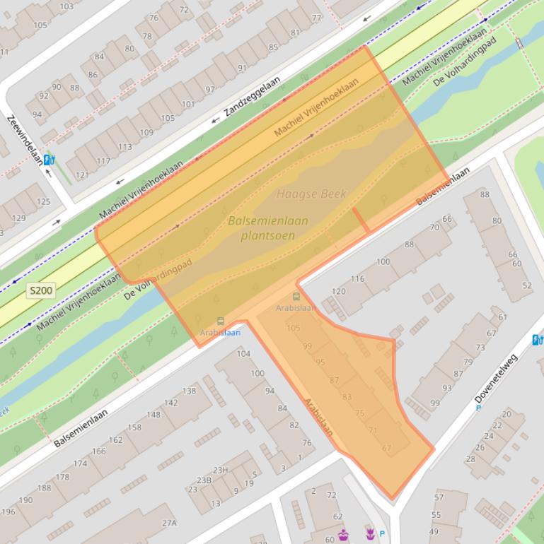 Kaart van postcodegebied 2555DJ.