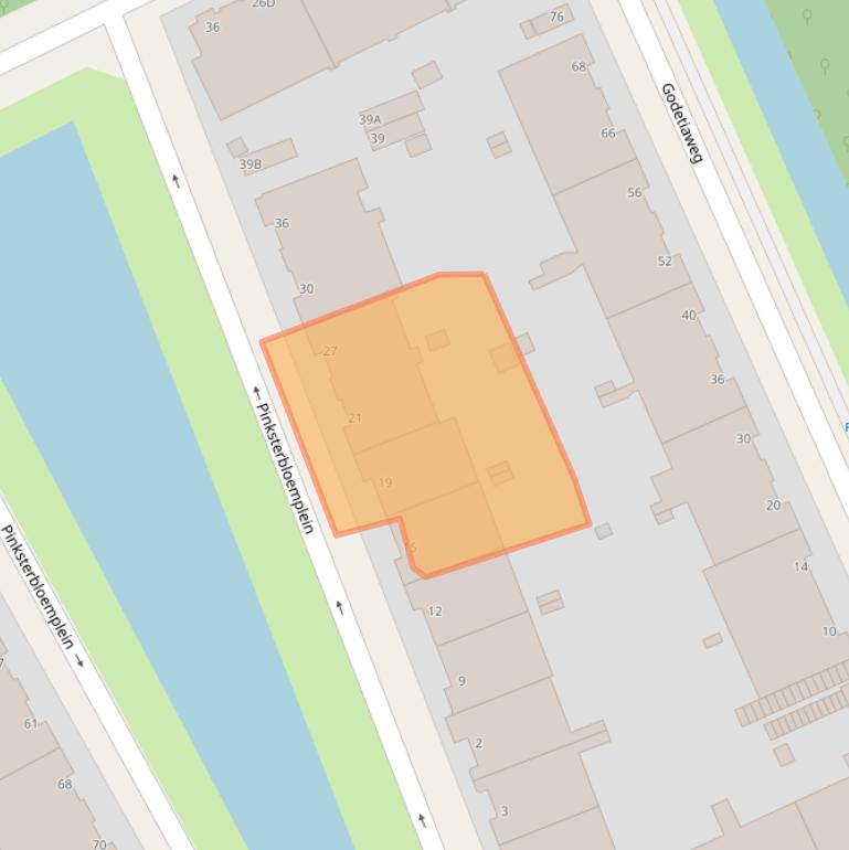 Kaart van postcodegebied 2555EM.