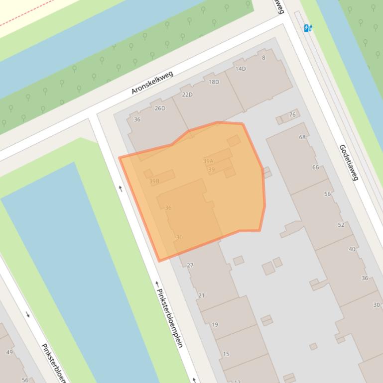 Kaart van postcodegebied 2555EN.