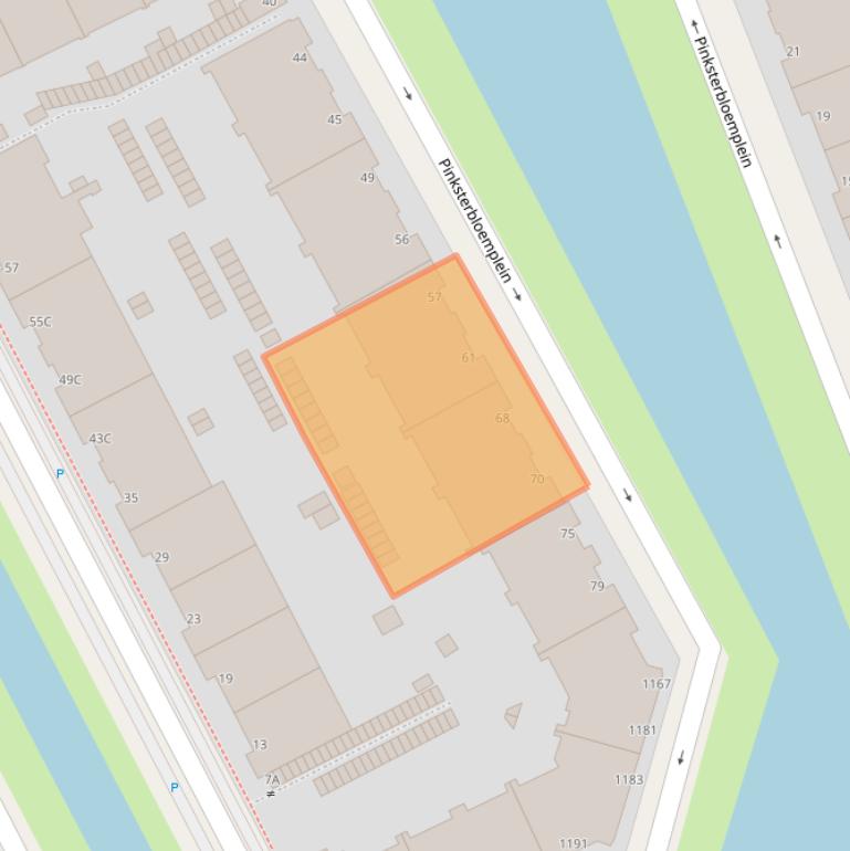 Kaart van postcodegebied 2555ER.