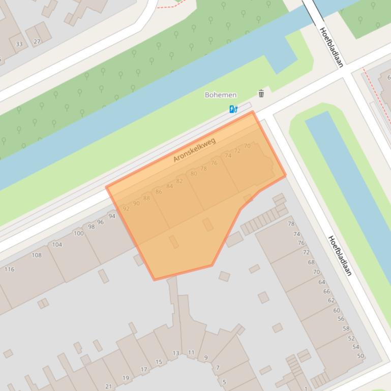 Kaart van postcodegebied 2555GN.