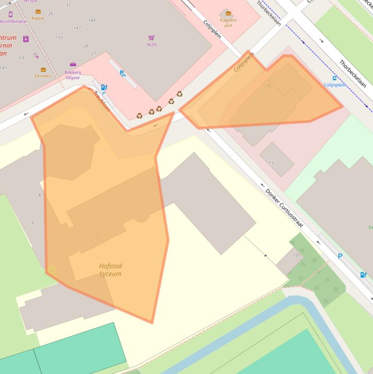 Kaart van postcodegebied 2555HA.