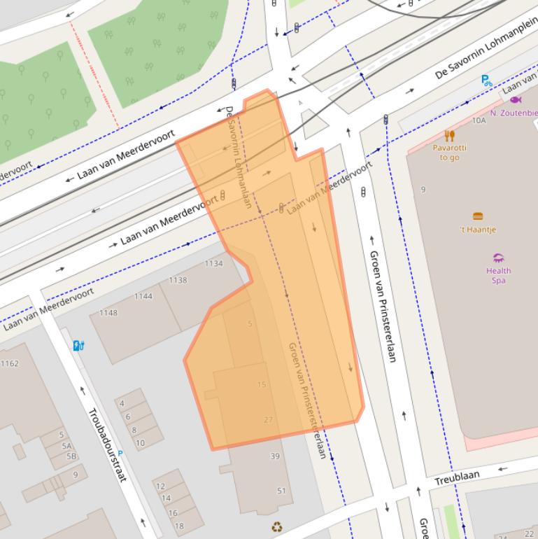 Kaart van postcodegebied 2555HJ.