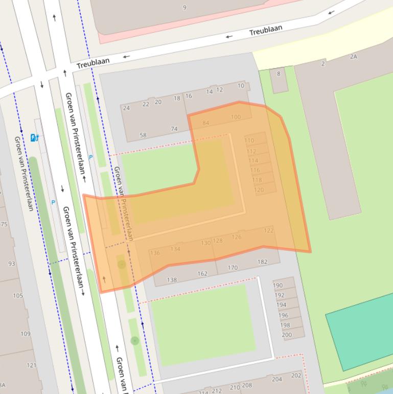Kaart van postcodegebied 2555HT.