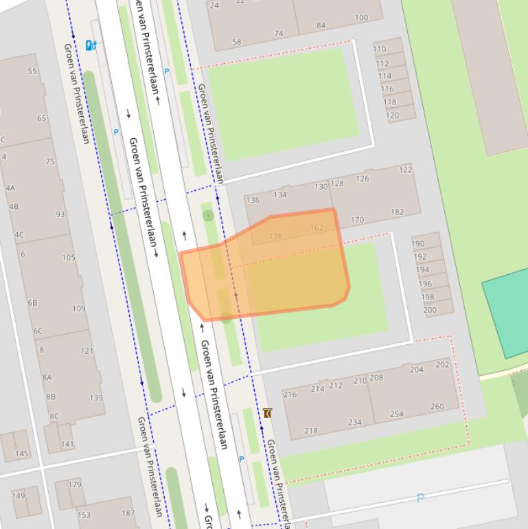 Kaart van postcodegebied 2555HV.