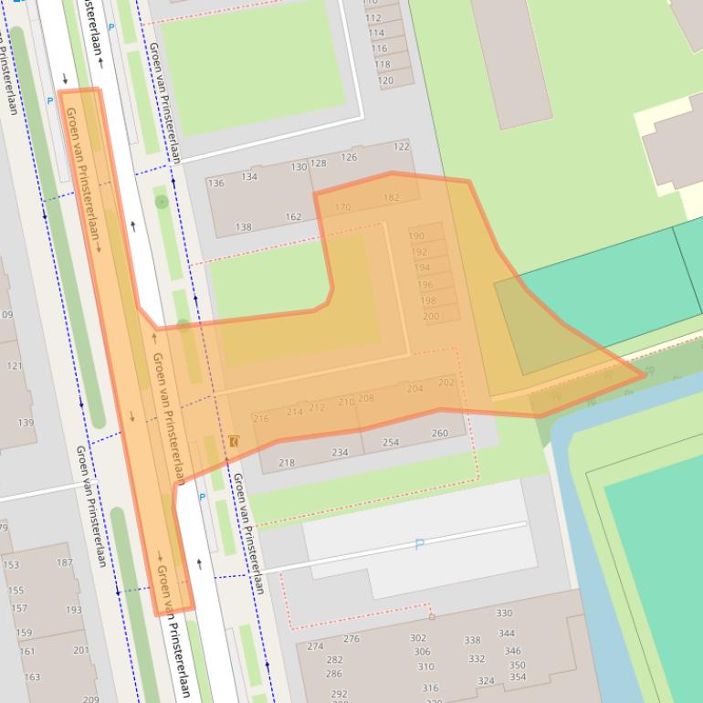 Kaart van postcodegebied 2555HW.
