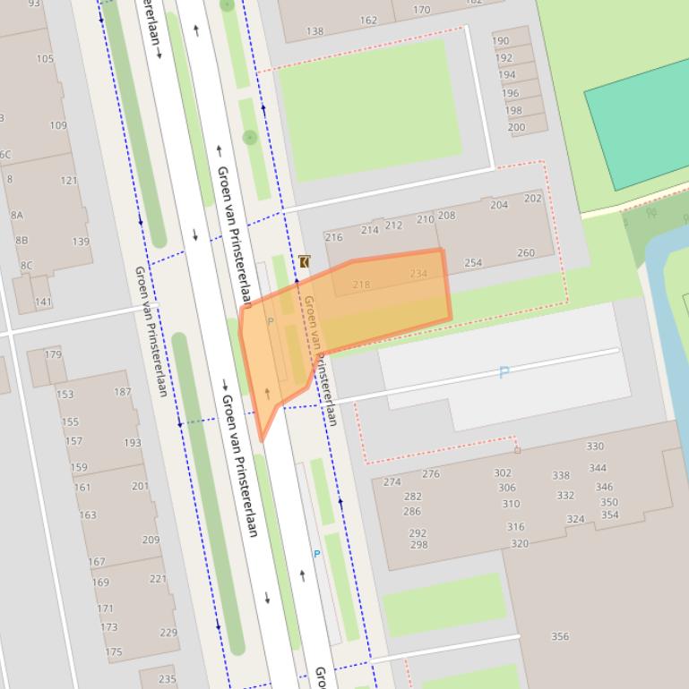 Kaart van postcodegebied 2555HX.