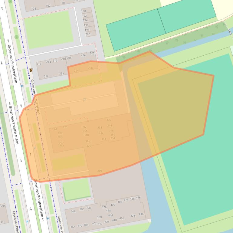 Kaart van postcodegebied 2555HZ.