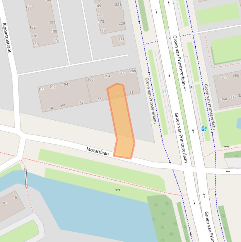 Kaart van postcodegebied 2555JB.