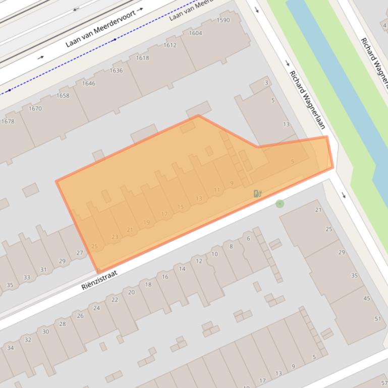 Kaart van postcodegebied 2555JS.