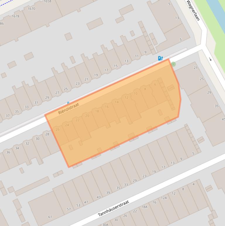 Kaart van postcodegebied 2555JV.