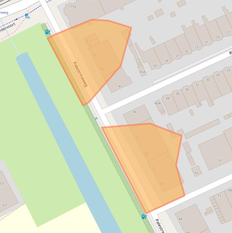 Kaart van postcodegebied 2555JX.