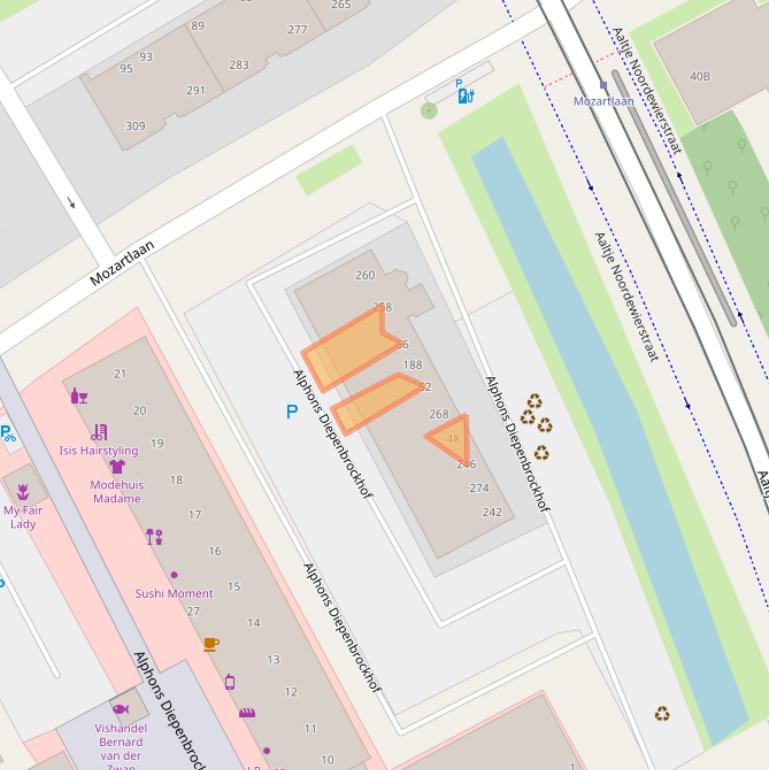 Kaart van postcodegebied 2555KJ.