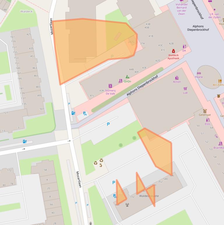 Kaart van postcodegebied 2555KR.