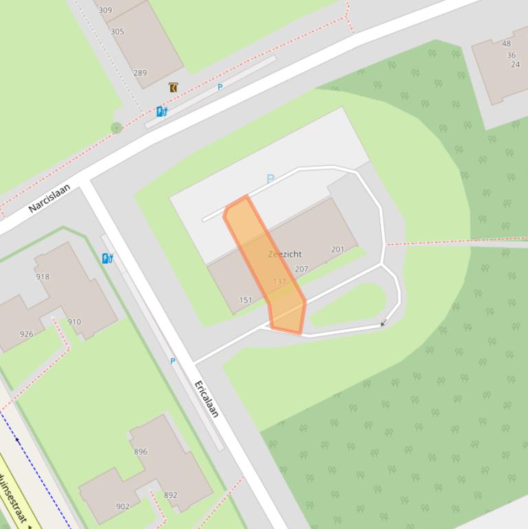 Kaart van postcodegebied 2555LH.