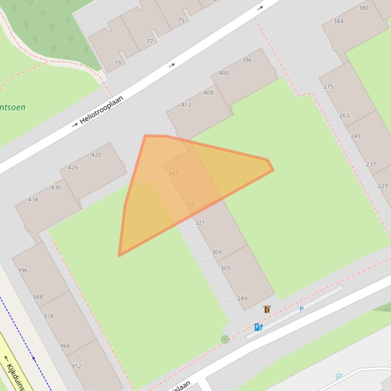 Kaart van postcodegebied 2555LS.