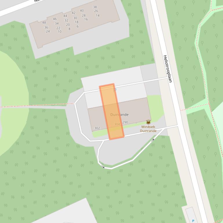 Kaart van postcodegebied 2555MH.