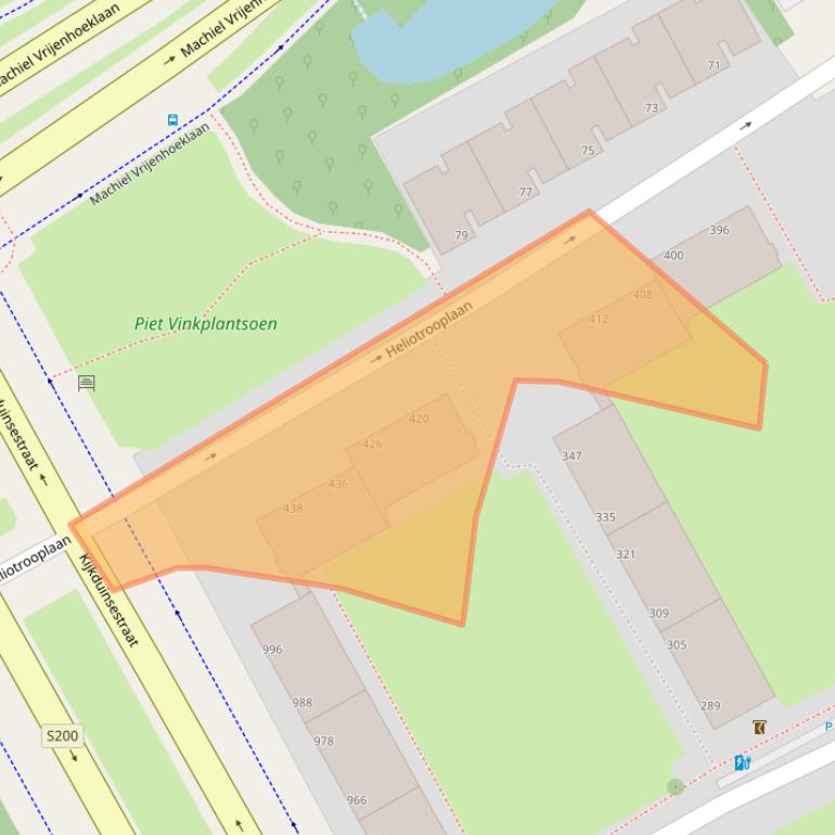 Kaart van postcodegebied 2555MN.