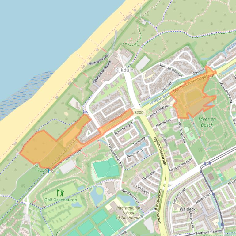 Kaart van postcodegebied 2555NA.