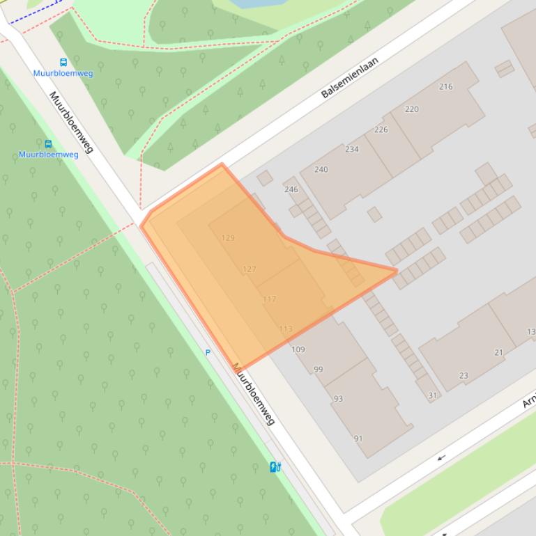 Kaart van postcodegebied 2555NE.