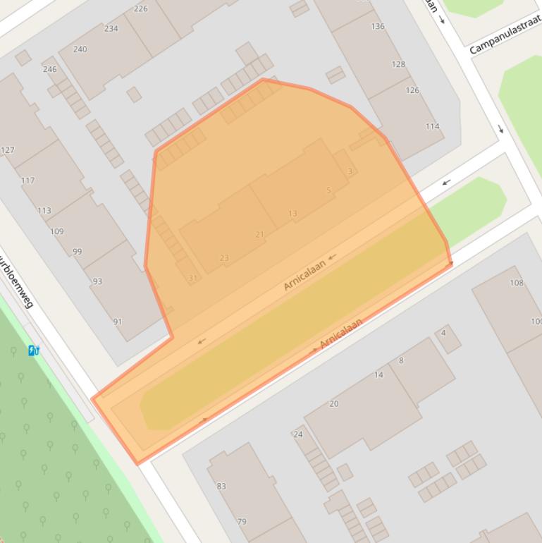 Kaart van postcodegebied 2555NR.