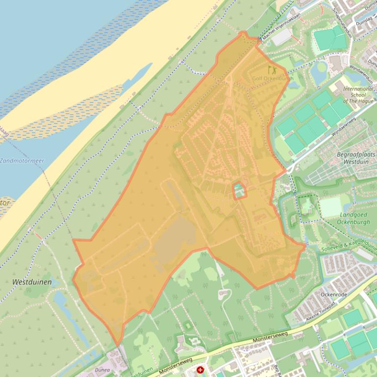 Kaart van postcodegebied 2555NW.