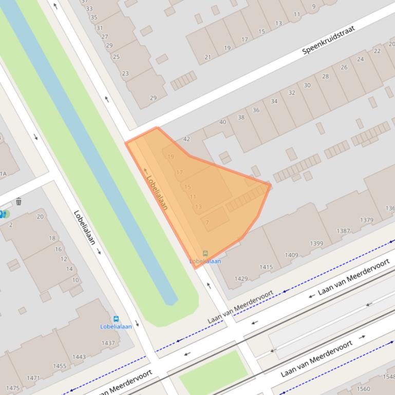 Kaart van postcodegebied 2555PA.