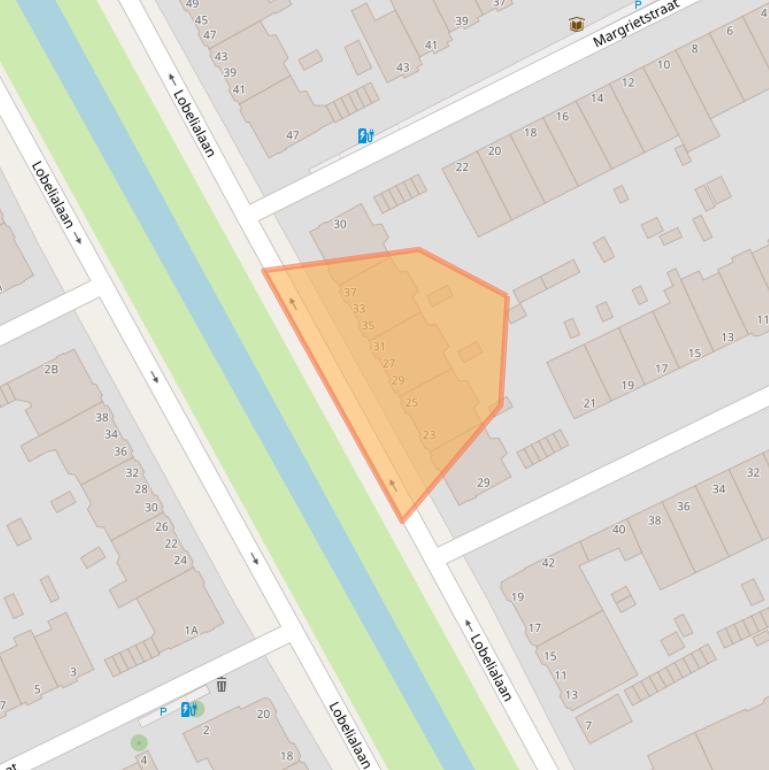 Kaart van postcodegebied 2555PB.