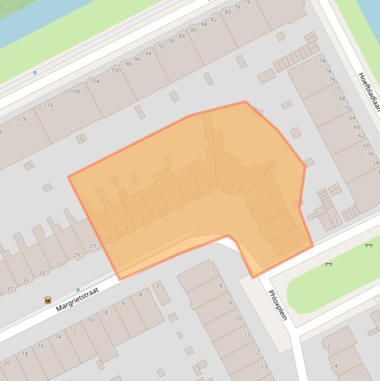 Kaart van postcodegebied 2555PT.