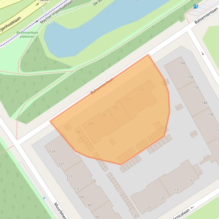 Kaart van postcodegebied 2555RH.