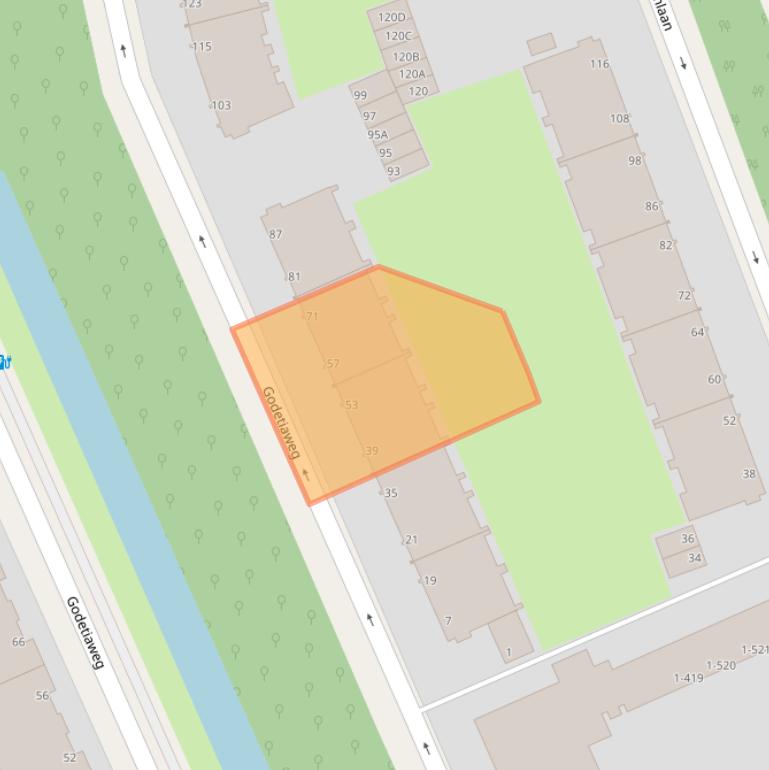 Kaart van postcodegebied 2555RP.