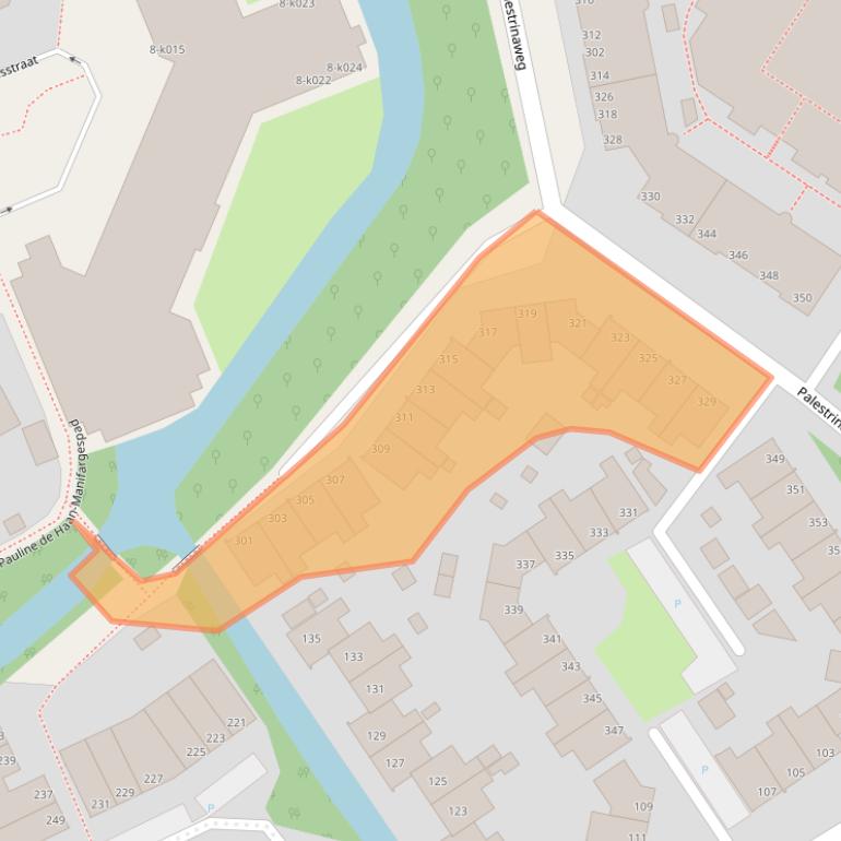 Kaart van postcodegebied 2555SR.