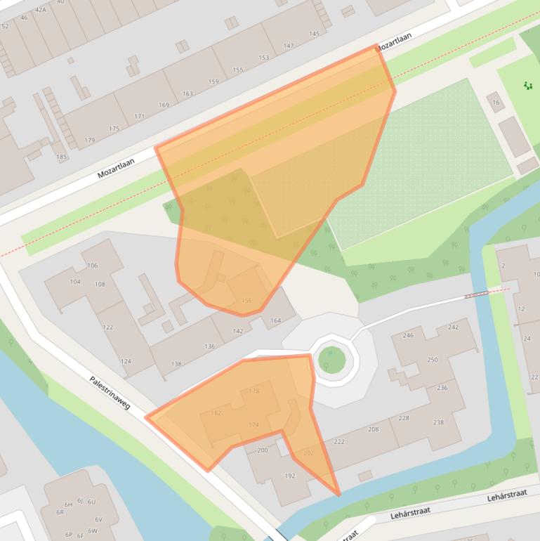 Kaart van postcodegebied 2555SV.