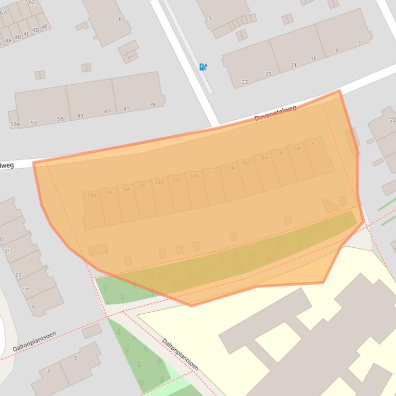 Kaart van postcodegebied 2555TG.