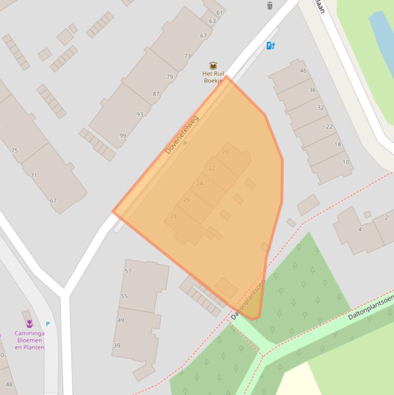 Kaart van postcodegebied 2555TH.