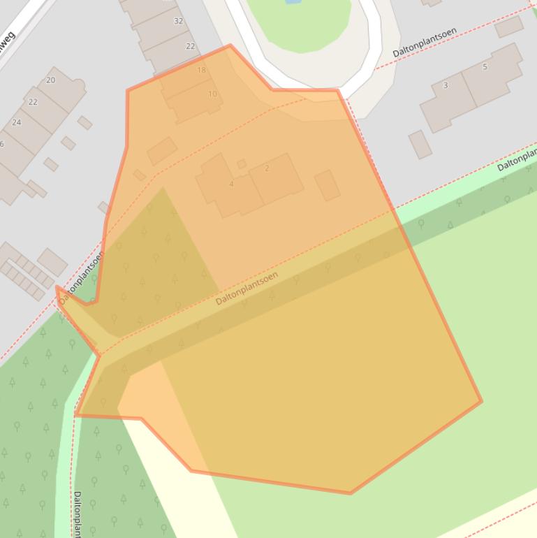 Kaart van postcodegebied 2555TN.