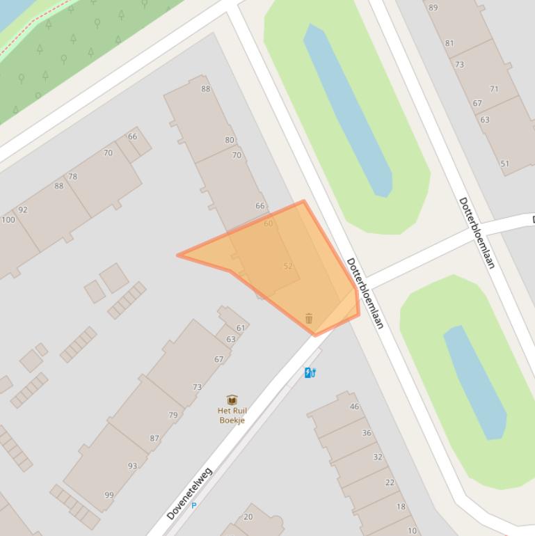 Kaart van postcodegebied 2555TR.