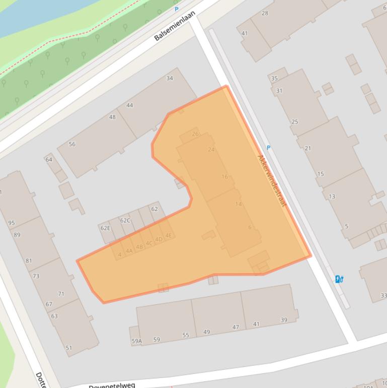 Kaart van postcodegebied 2555TV.