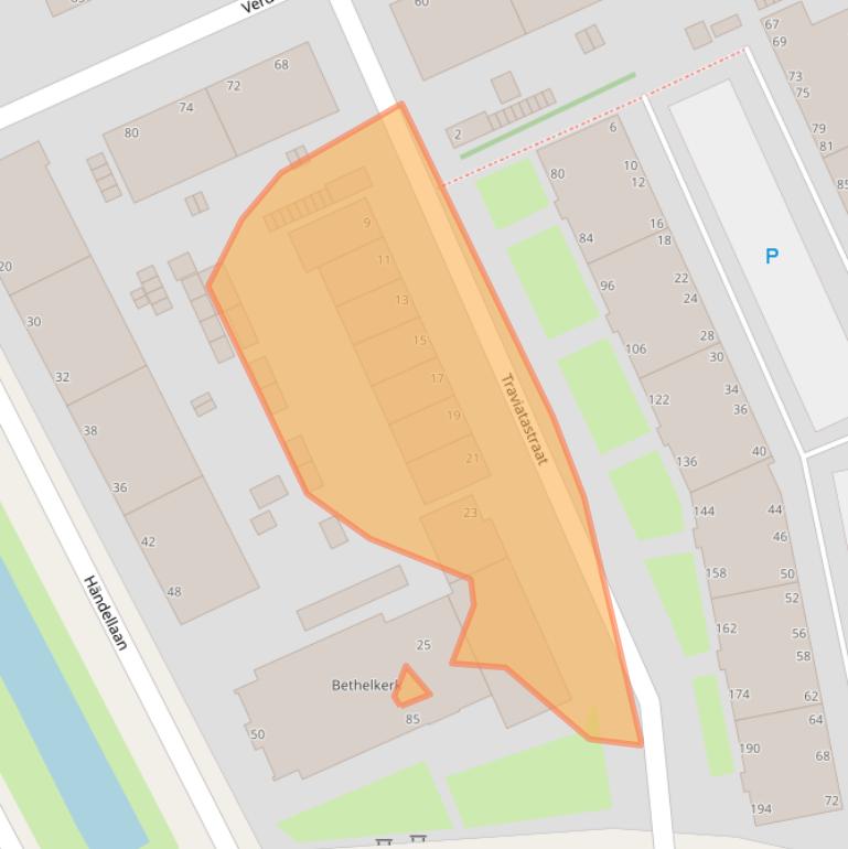 Kaart van postcodegebied 2555VG.