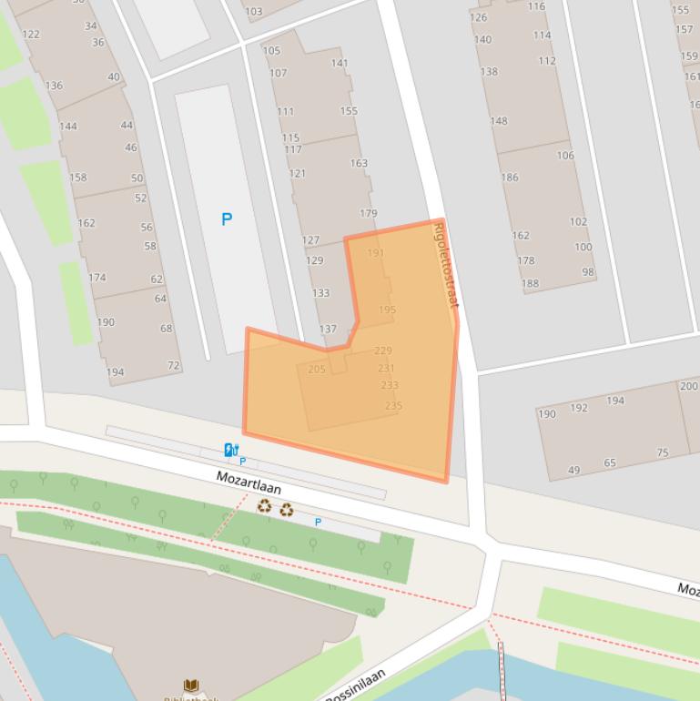 Kaart van postcodegebied 2555VR.