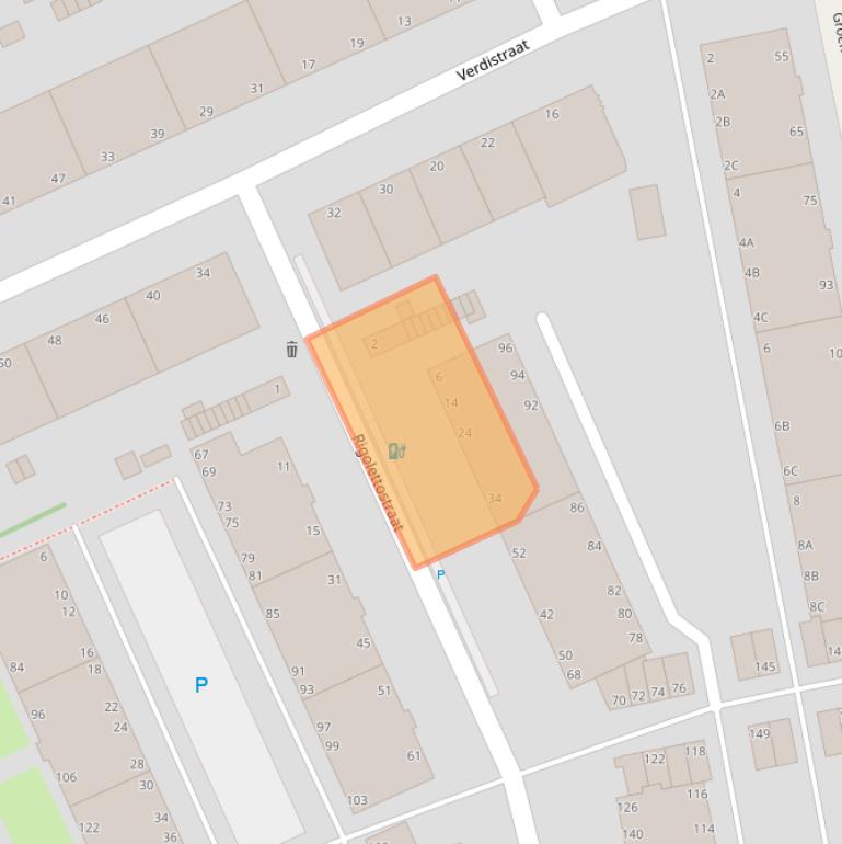 Kaart van postcodegebied 2555VS.