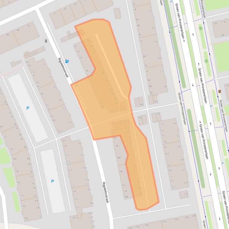 Kaart van postcodegebied 2555VT.