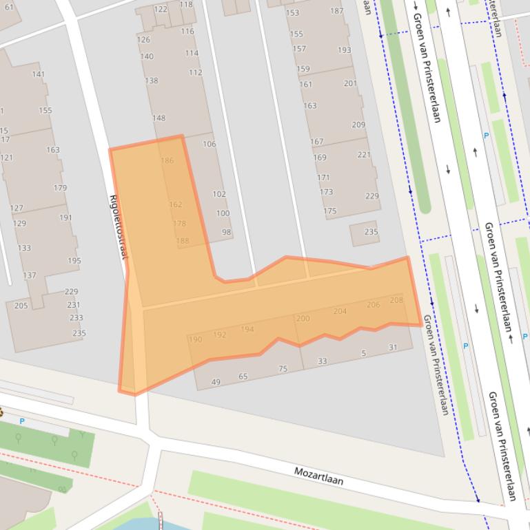 Kaart van postcodegebied 2555VW.